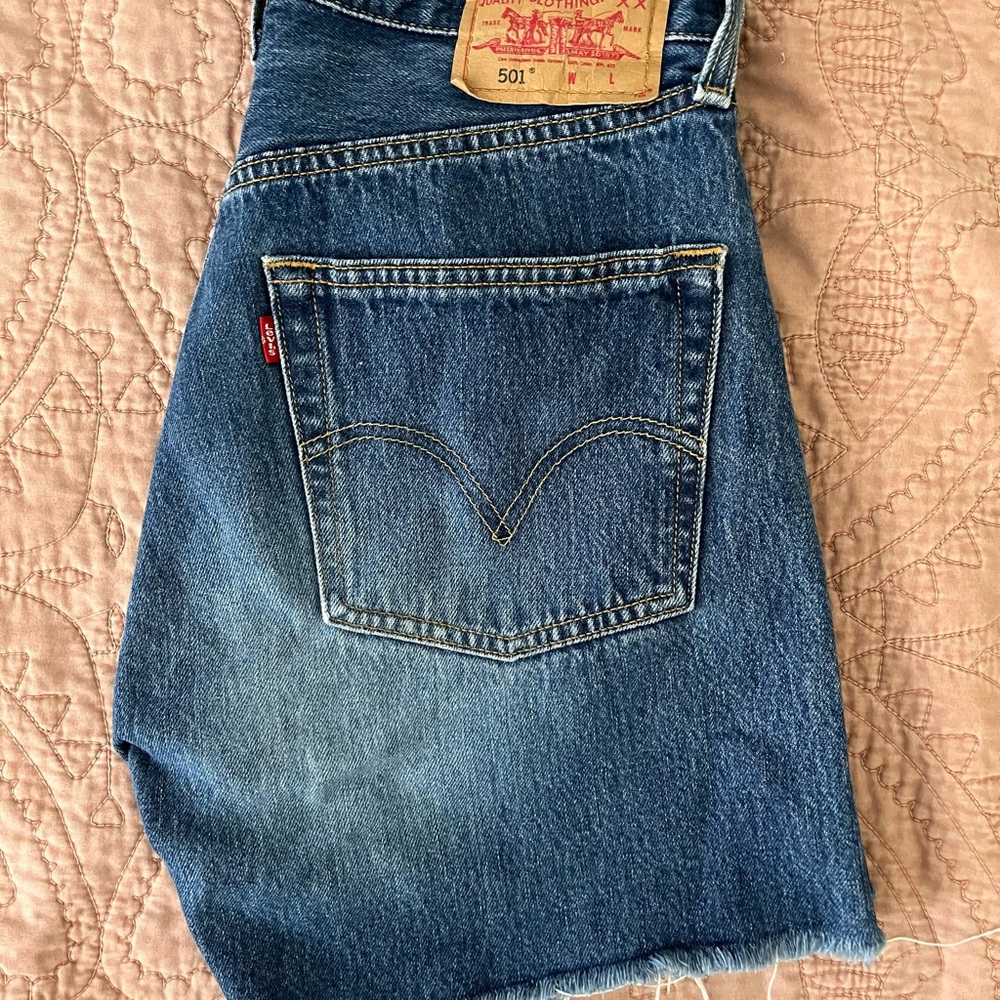 Levi's Blue Denim 501 Shorts
